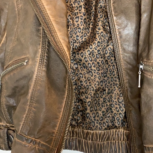 Zara - Deep Brown Faux Leather Jacket - Picture 2 of 4